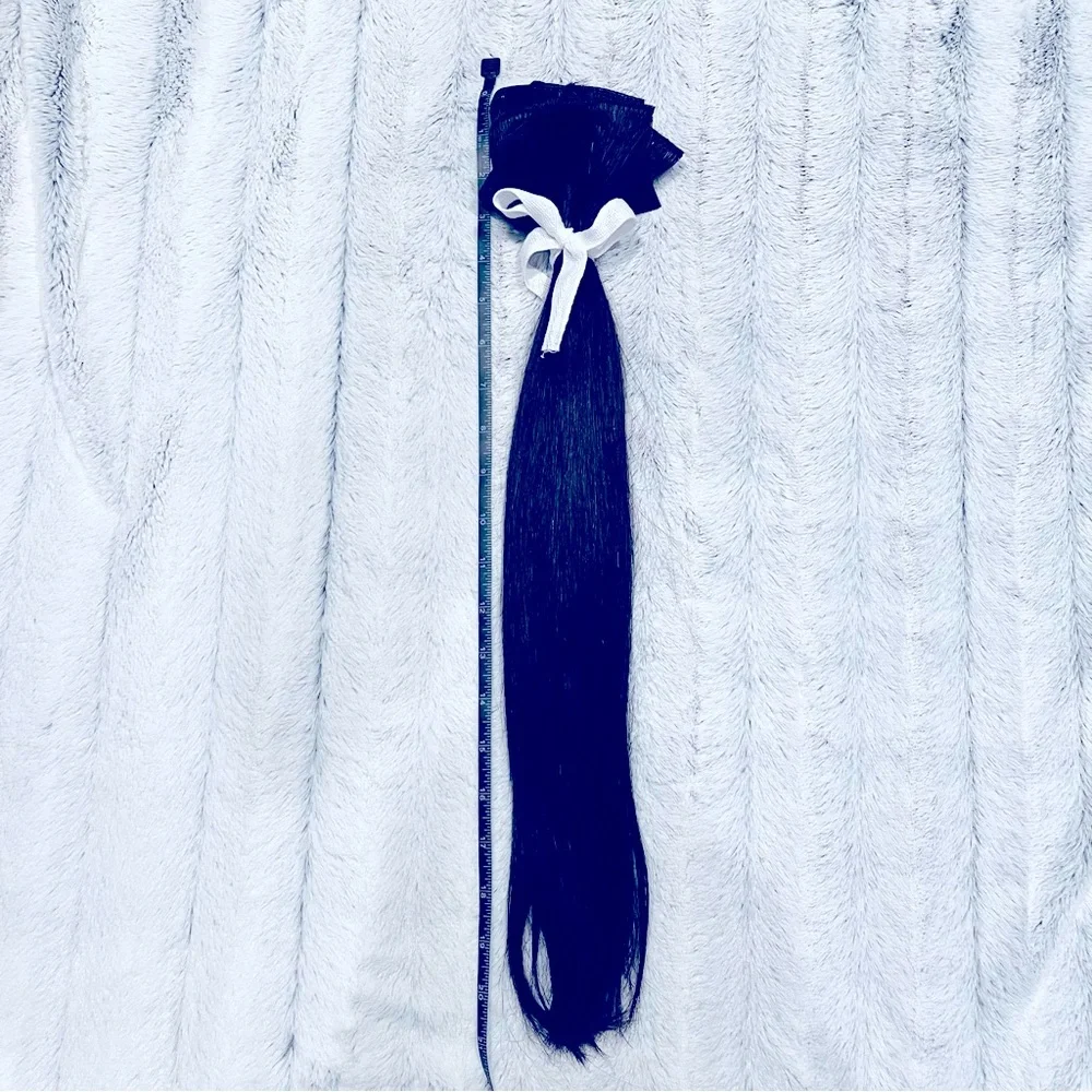 Hair extension, 100% Remy real human hair, black hair, 21 inches long